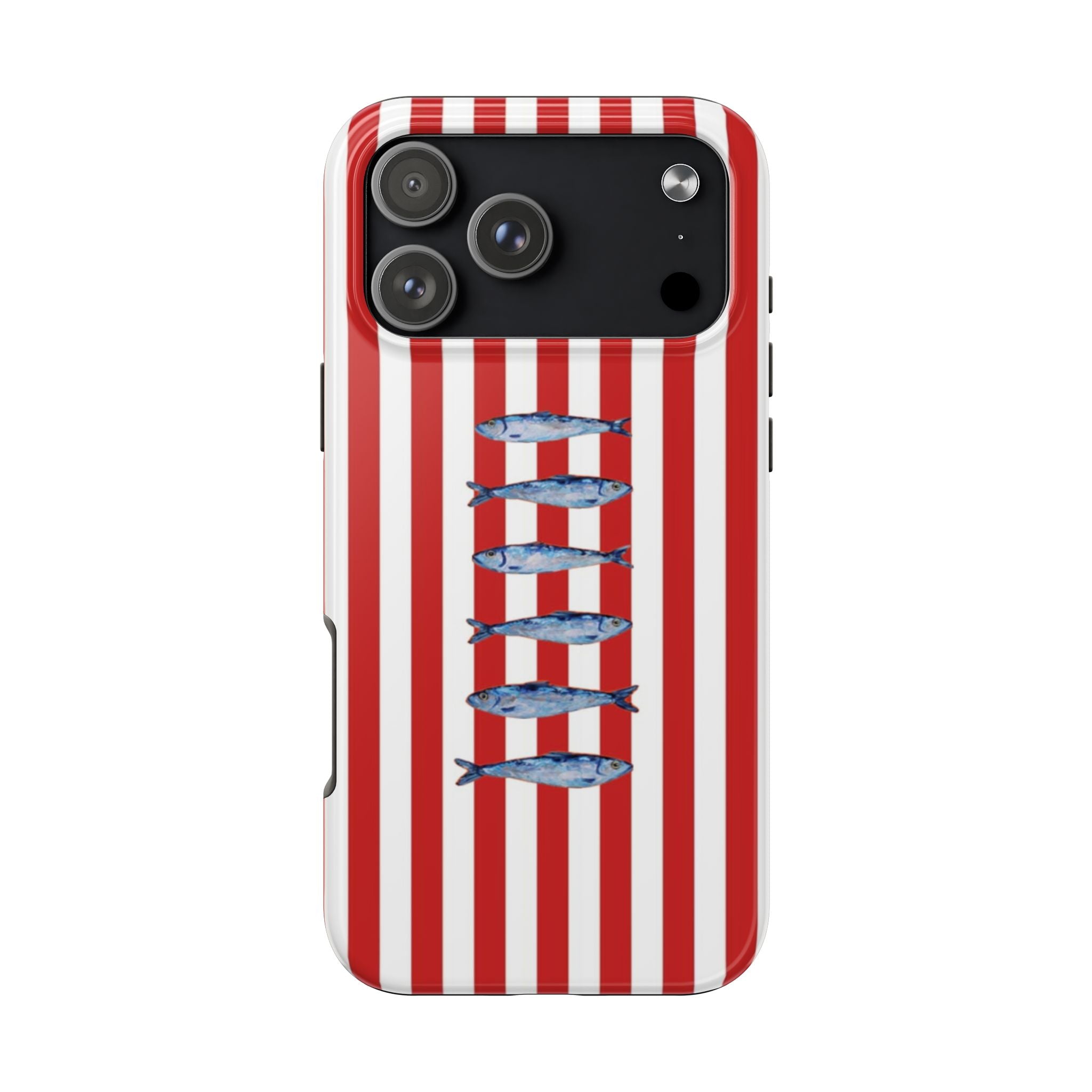 RED STRIPES SARDINES PHONE CASE