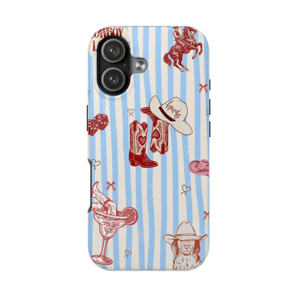 BLUE STRIPES COWBOY LOVER PHONE CASE