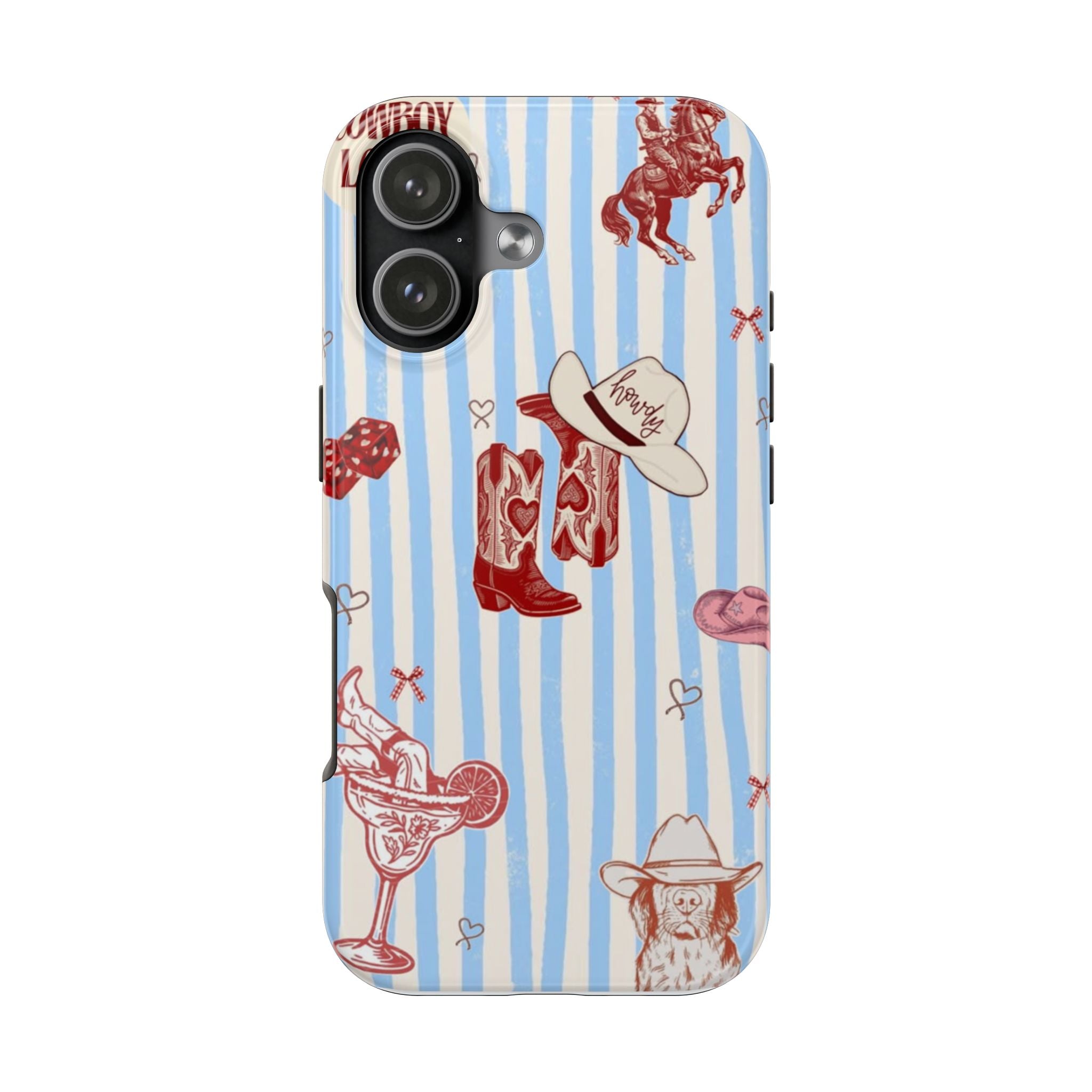 BLUE STRIPES COWBOY LOVER PHONE CASE