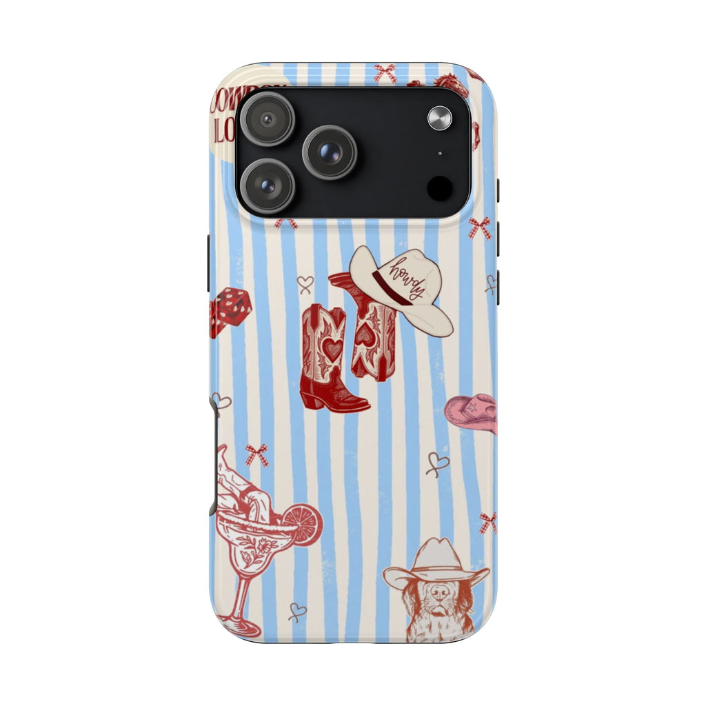BLUE STRIPES COWBOY LOVER PHONE CASE