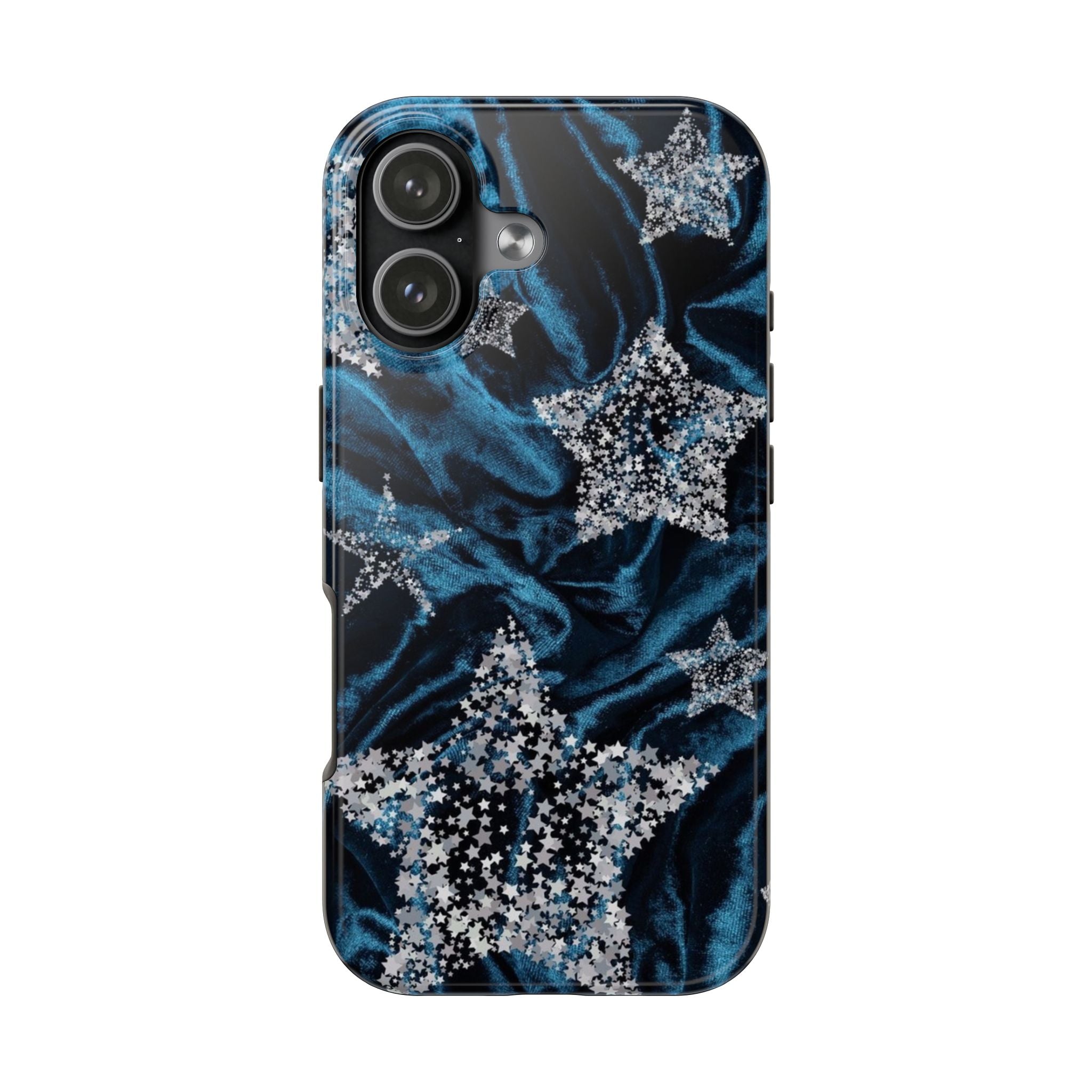BLUE VELVET SILVER STARS PHONE CASE