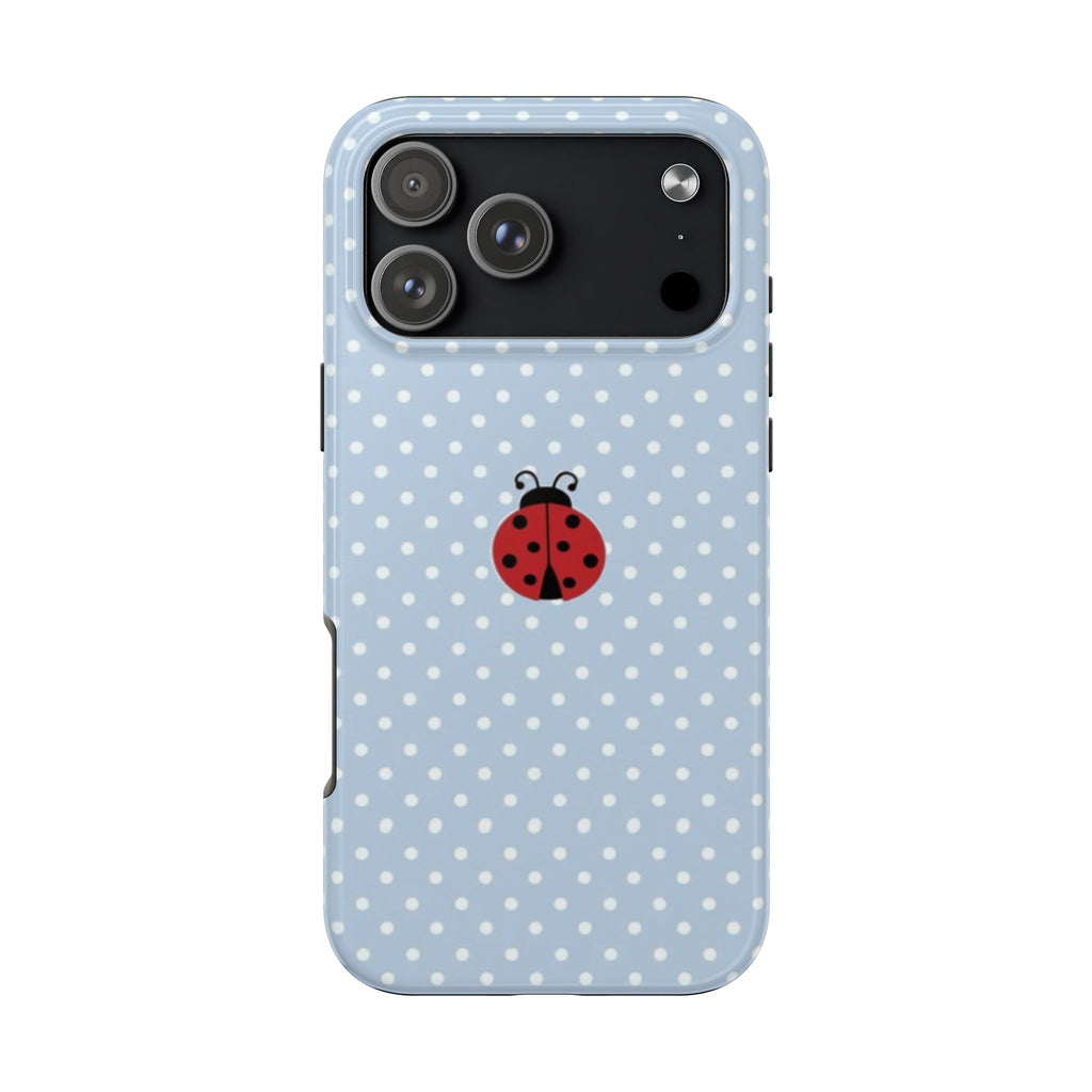 BLUE POLKA DOTS LADYBUG PHONE CASE