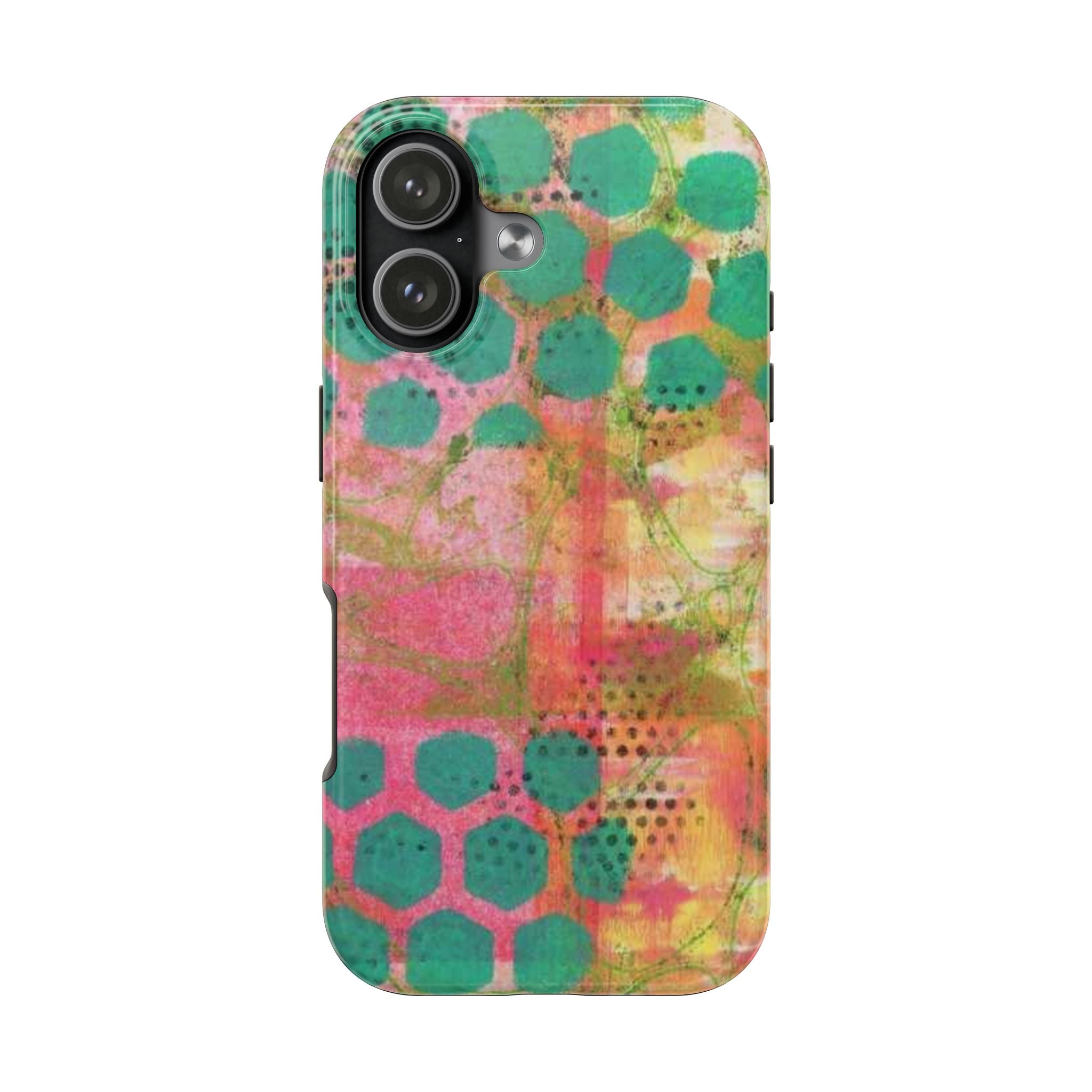 WHIMSEY TEAL DOTS PHONE CASE