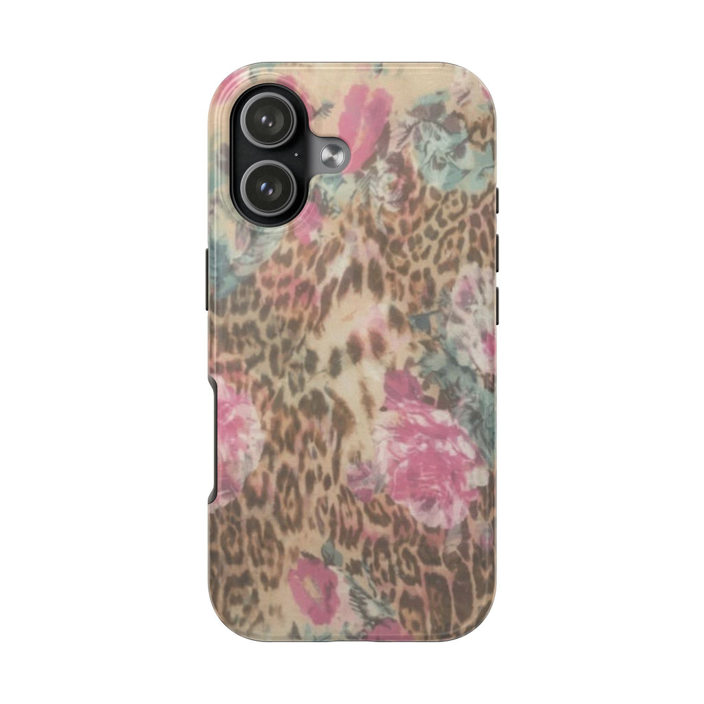 VINTAGE LEOPARD FLORAL PHONE CASE