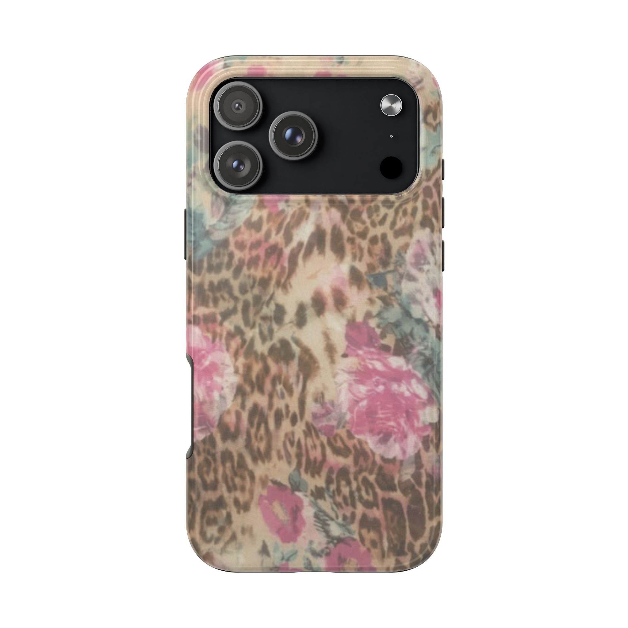 VINTAGE LEOPARD FLORAL PHONE CASE