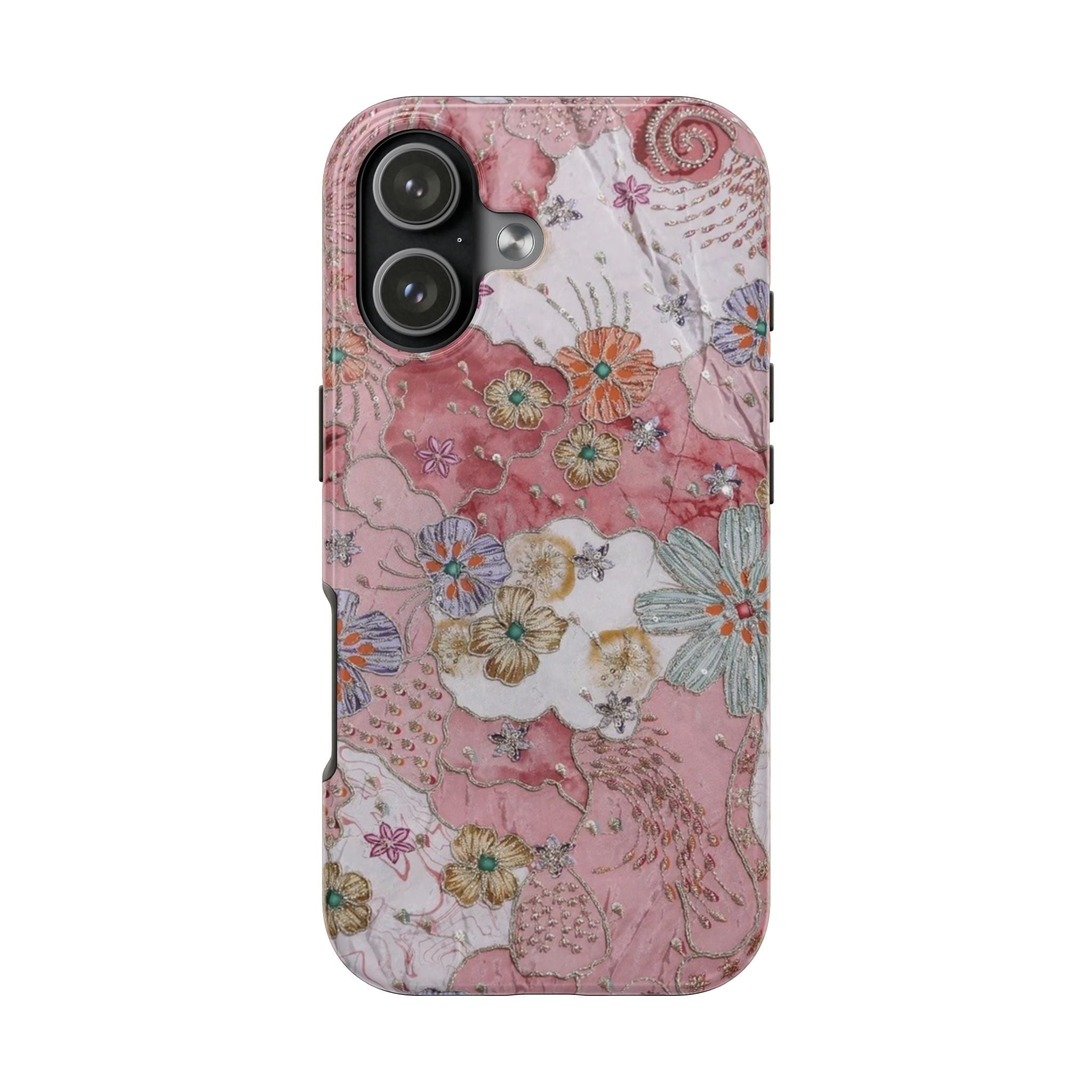 PINK PETAL POETRY EMBELLISHED FLORAL PHONE CASE