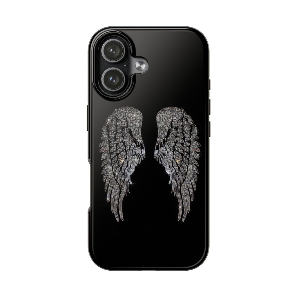 BLACK DIAMOND ANGEL WINGS PHONE CASE