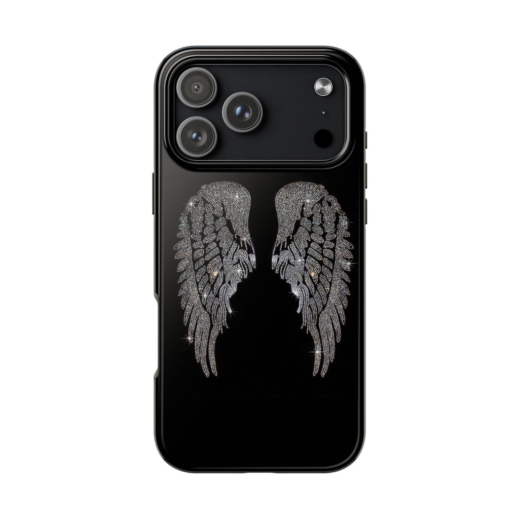 BLACK DIAMOND ANGEL WINGS PHONE CASE