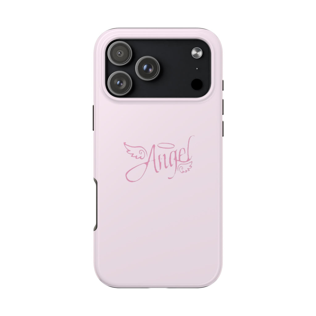 BABY PINK ANGEL HALO WINGS PHONE CASE
