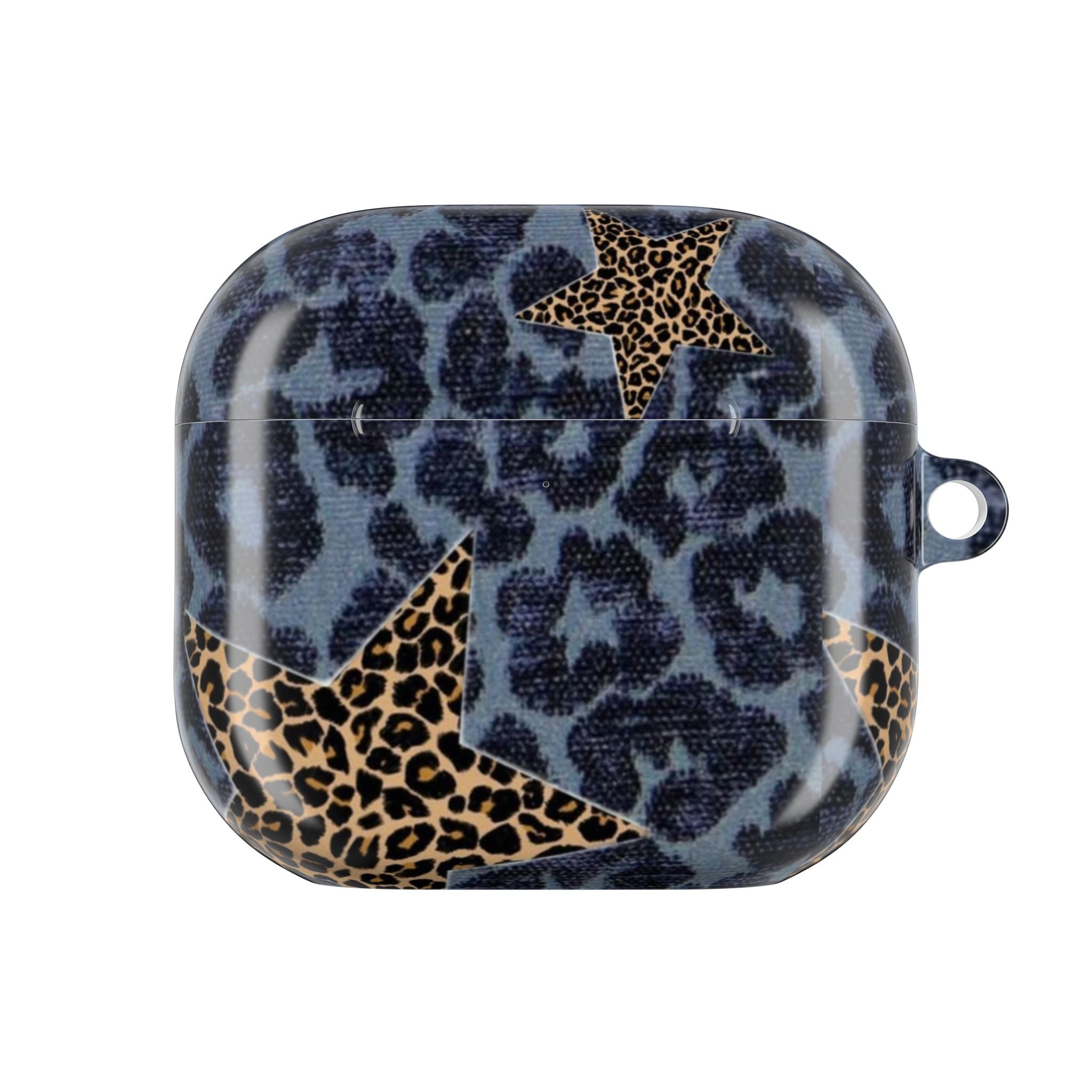 BLUE LEOPARD STARS AIRPOD CASE