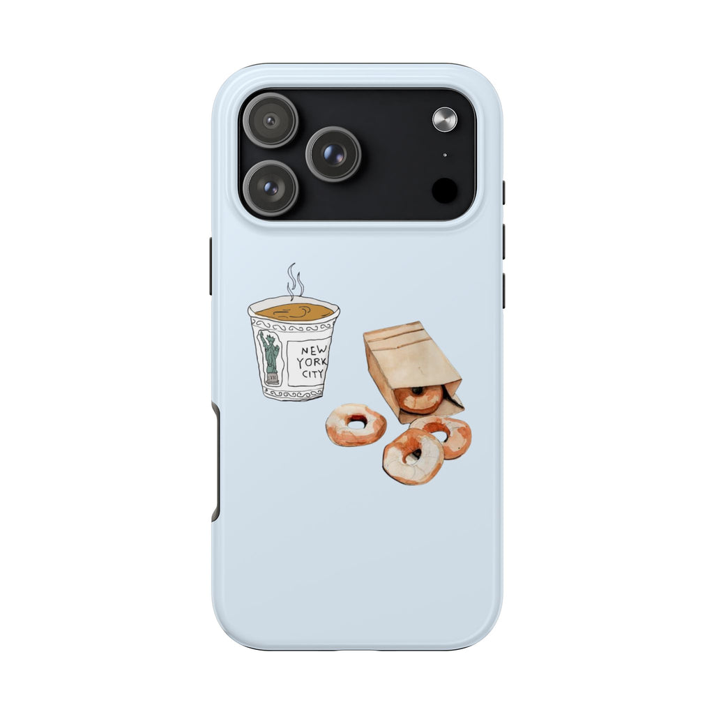 BLUE NEW YORK CITY BREAKFAST PHONE CASE
