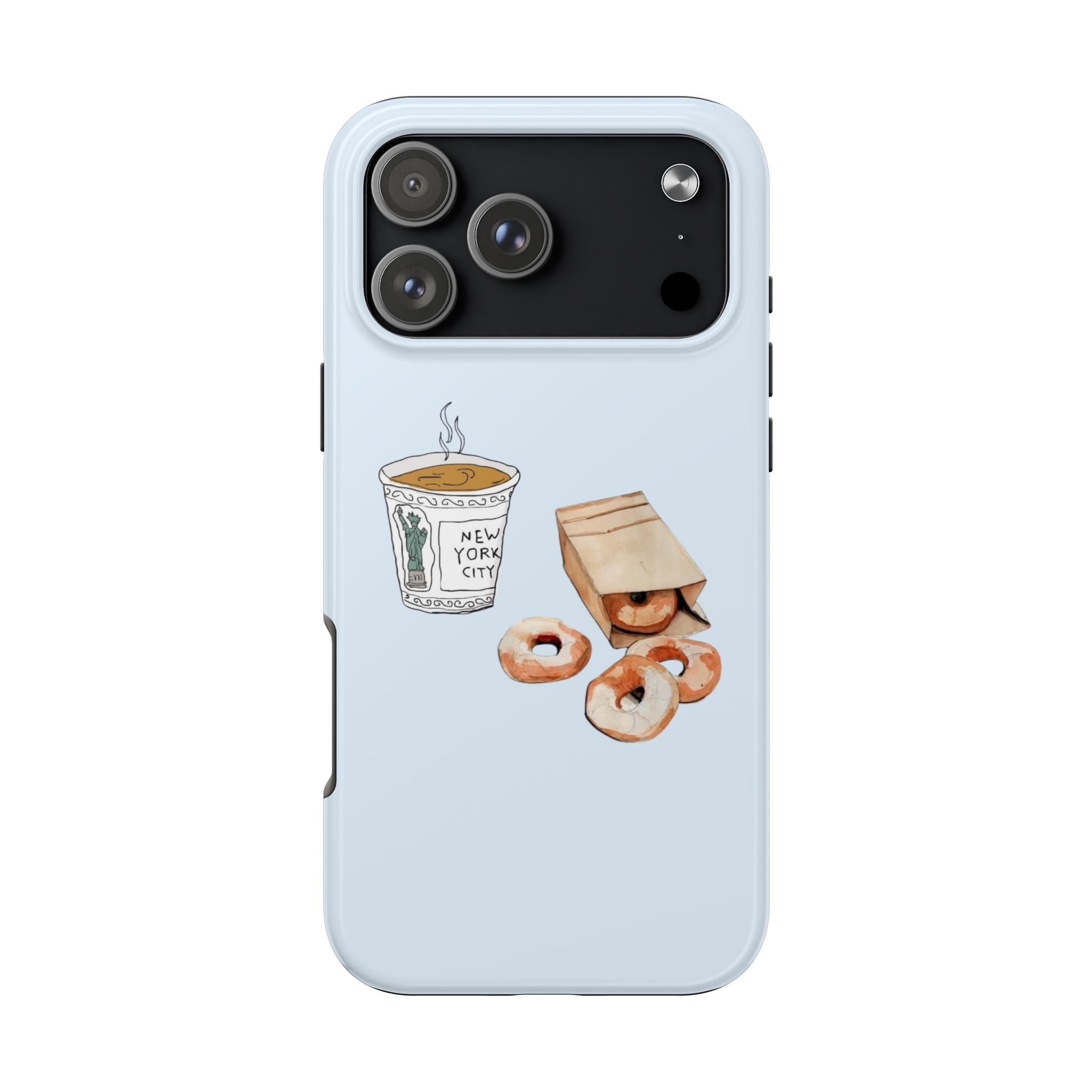 BLUE NEW YORK CITY BREAKFAST PHONE CASE