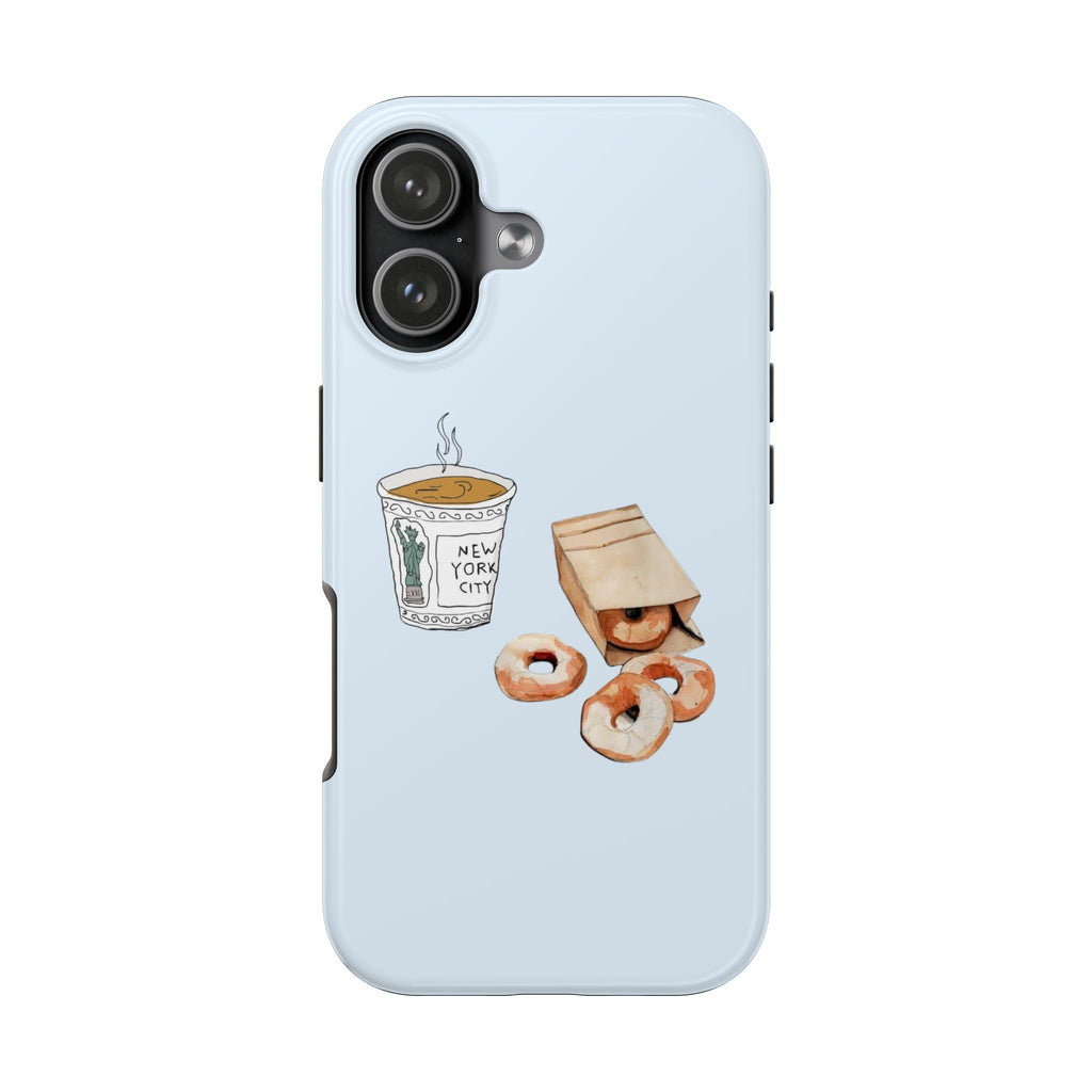BLUE NEW YORK CITY BREAKFAST PHONE CASE