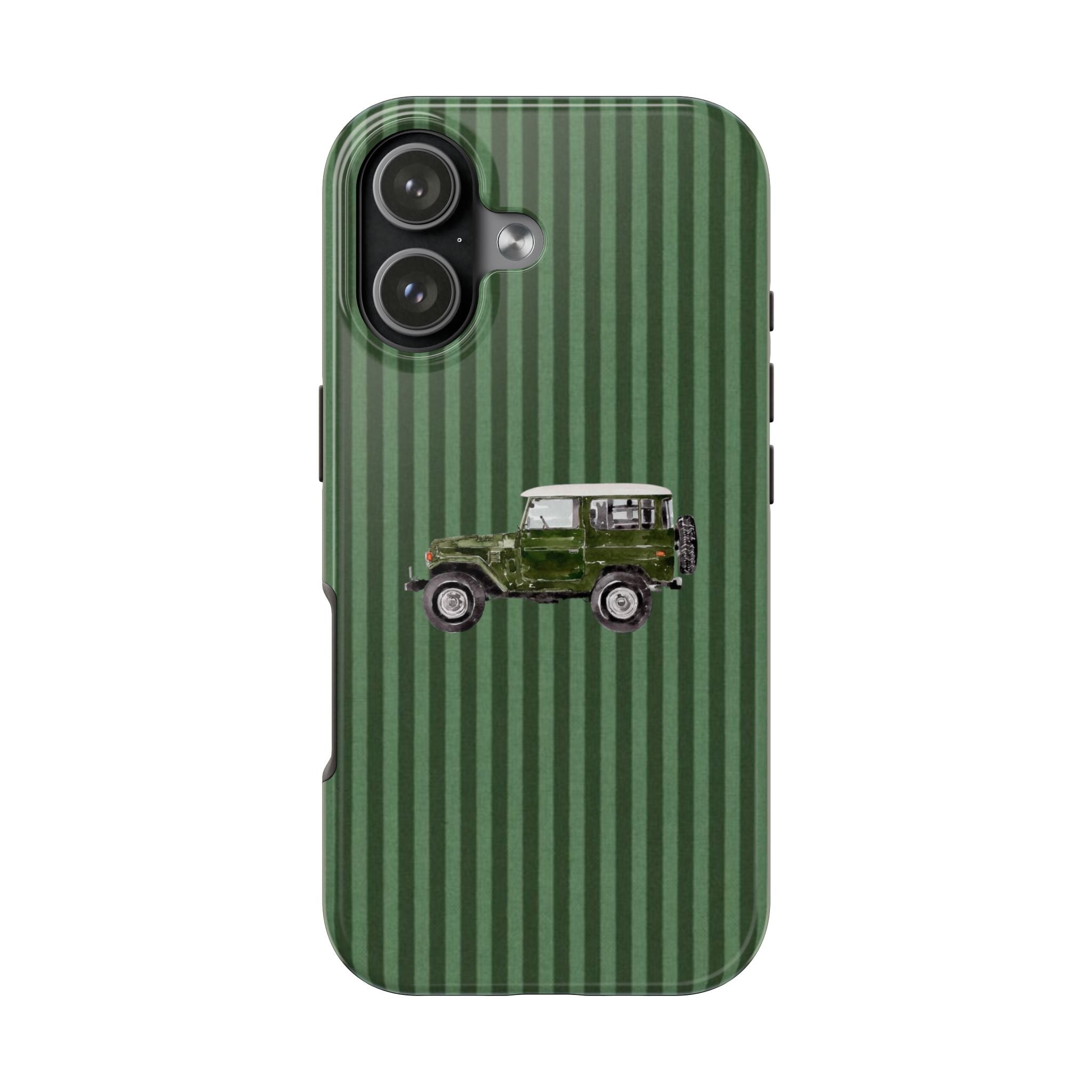 HUNTER GREEN VINTAGE CAR COUNTRYSIDE PHONE CASE