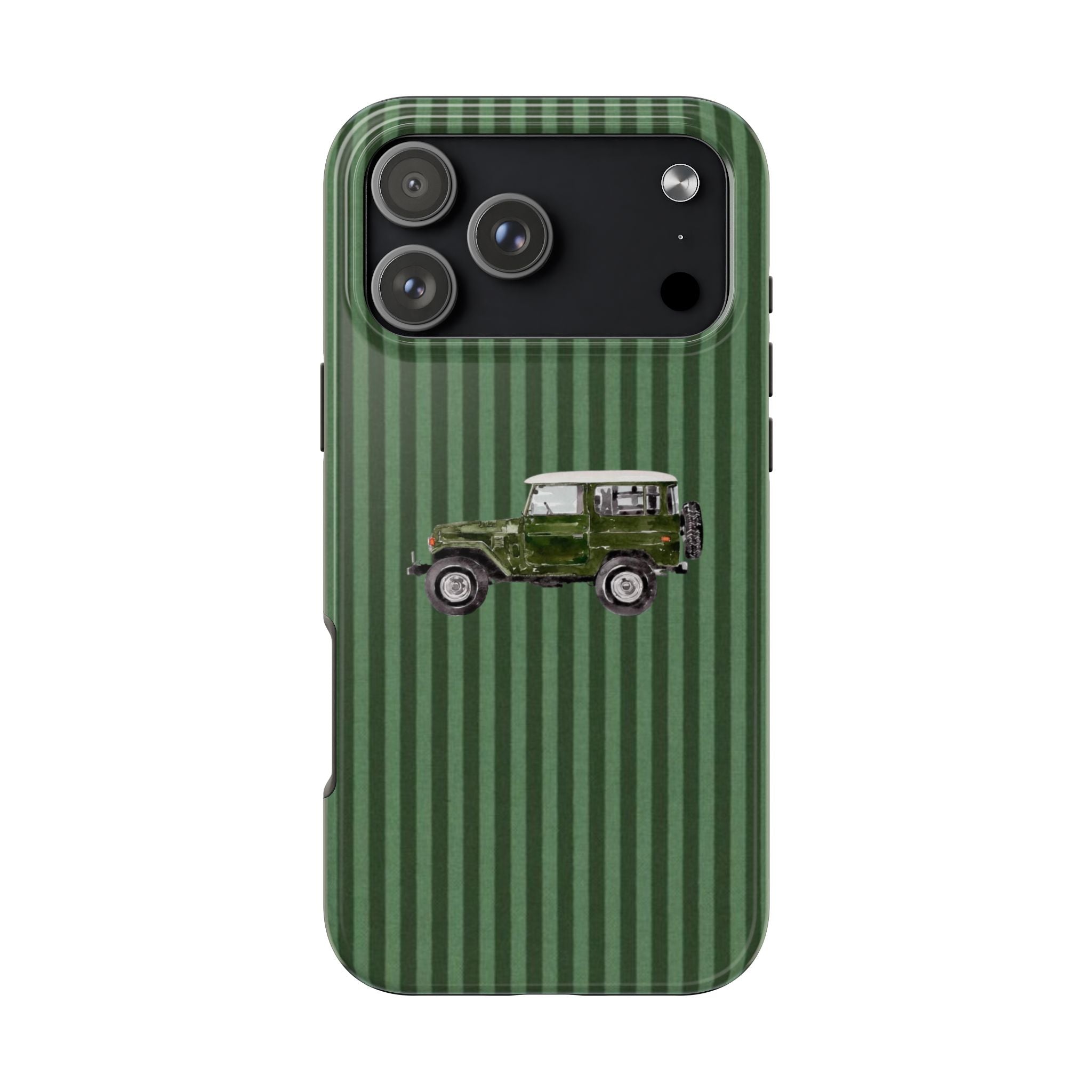 HUNTER GREEN VINTAGE CAR COUNTRYSIDE PHONE CASE