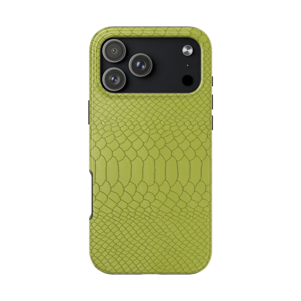 LIME GREEN MINIMALIST CROC PHONE CASE