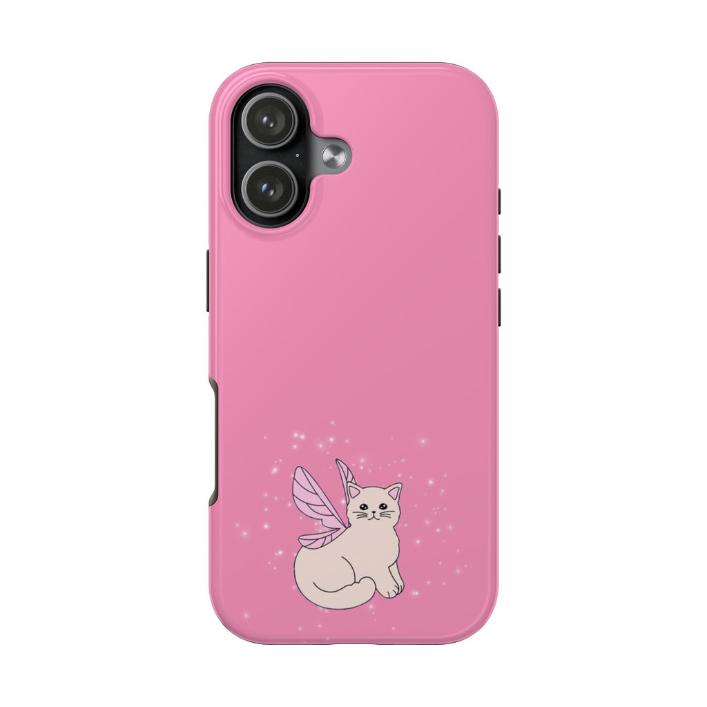 PINK ANGEL COSMIC WHITE CAT PHONE CASE