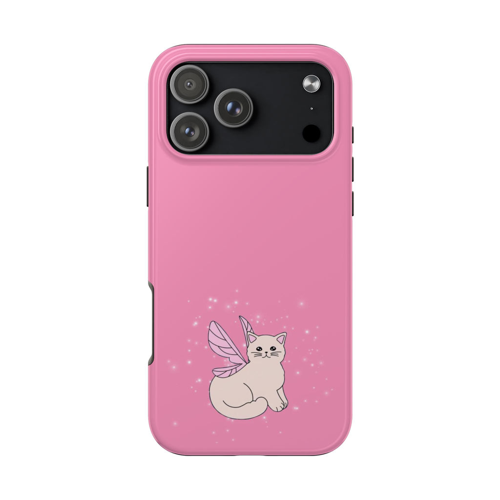 PINK ANGEL COSMIC WHITE CAT PHONE CASE