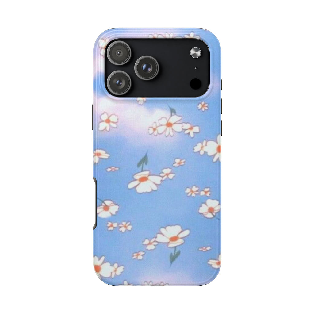 BLUE CLOUD DAISIES PHONE CASE
