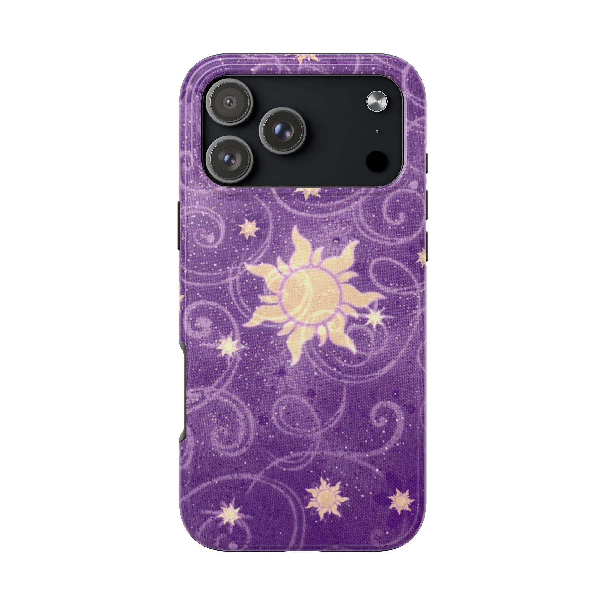 PURPLE WHIMSY SUN PHONE CASE