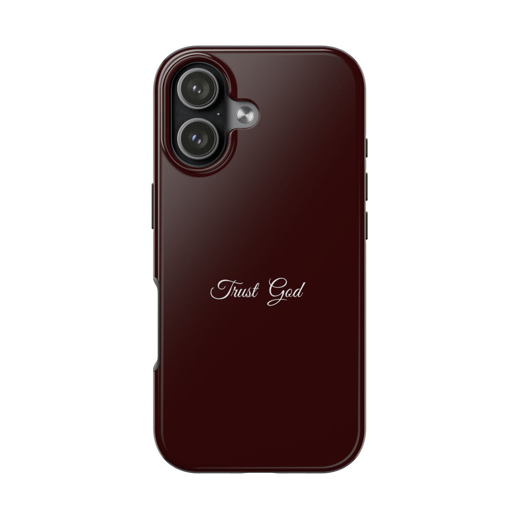 PLUM TRUST GOD MINIMALIST PHONE CASE