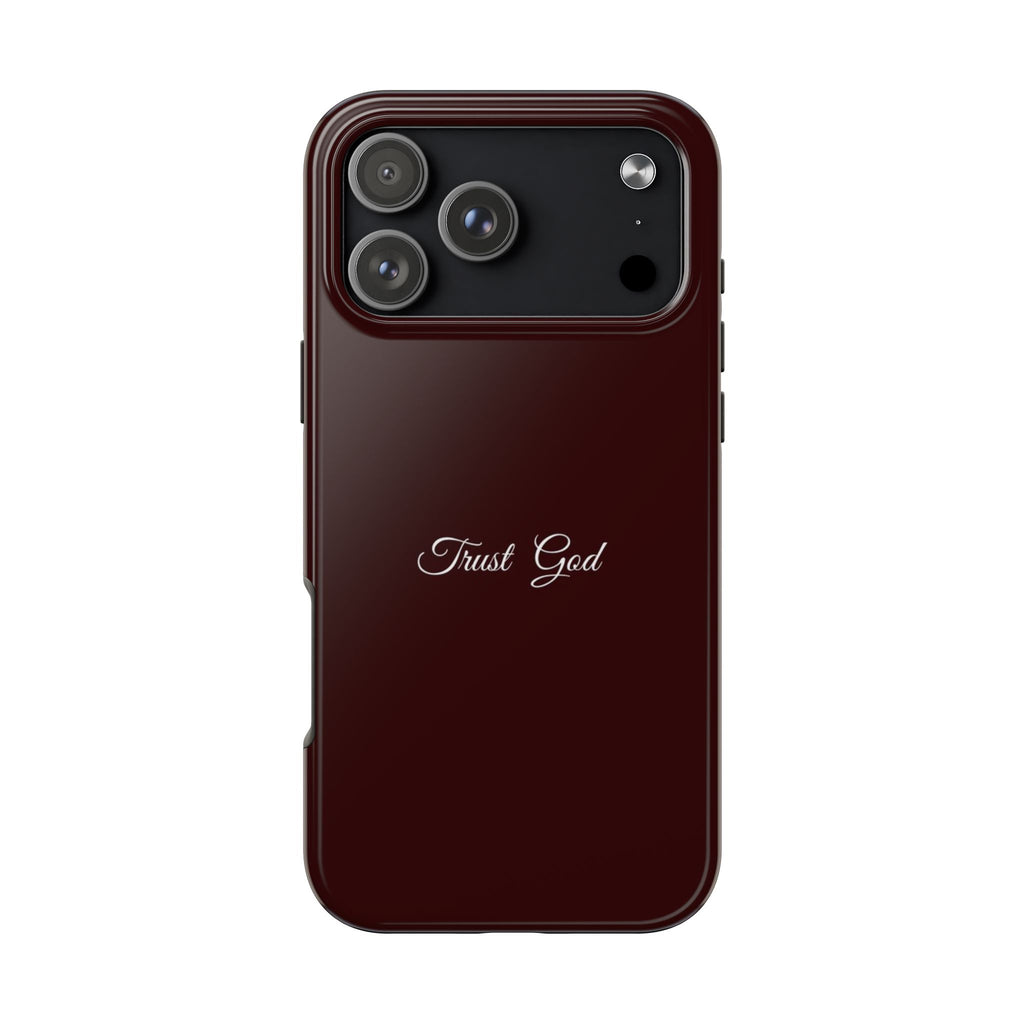 PLUM TRUST GOD MINIMALIST PHONE CASE