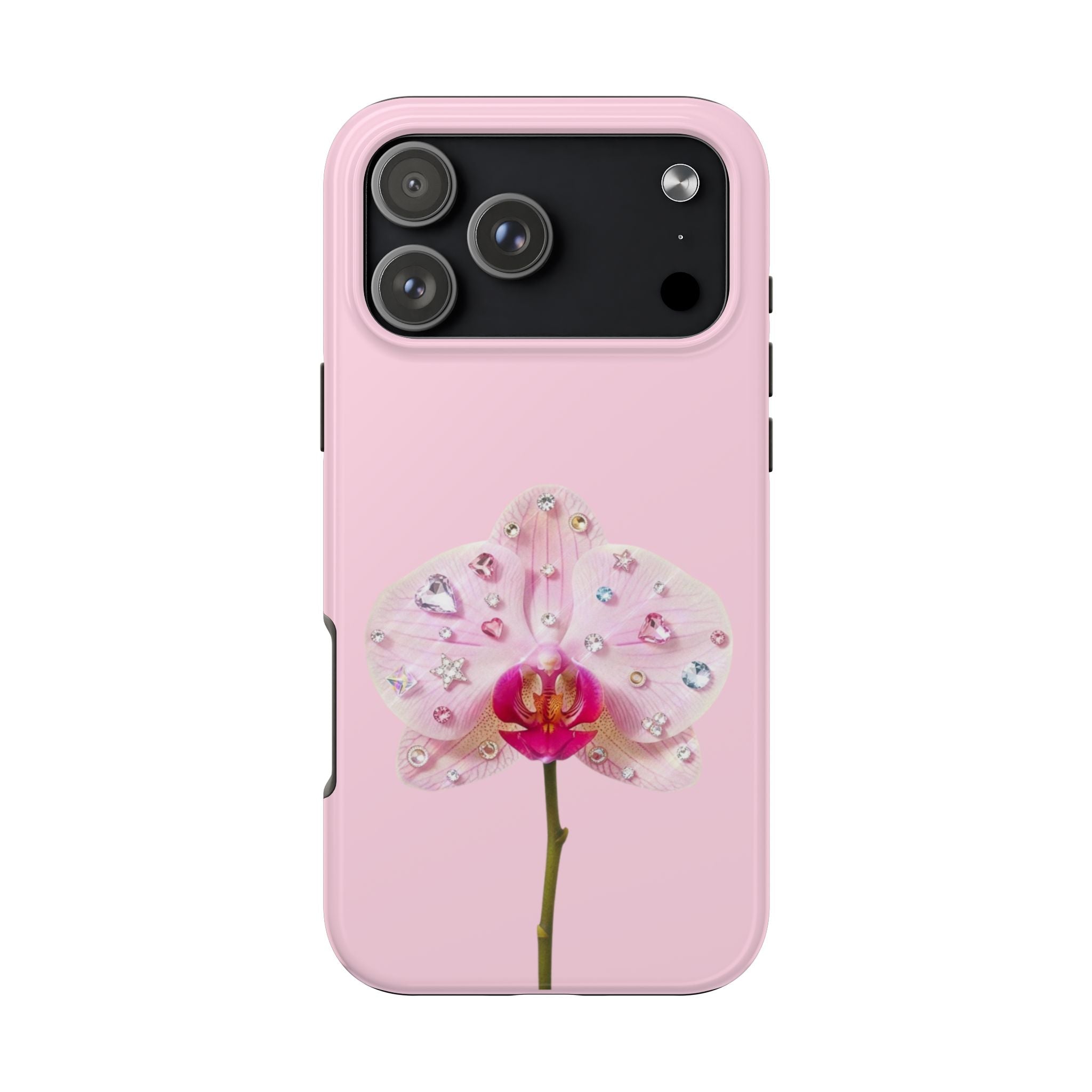 PINK BEDAZZLED FLOWER PHONE CASE