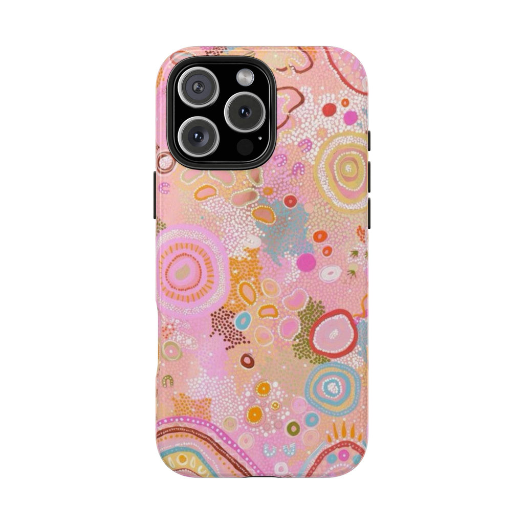 PINK WHIMSY LAGOON PHONE CASE