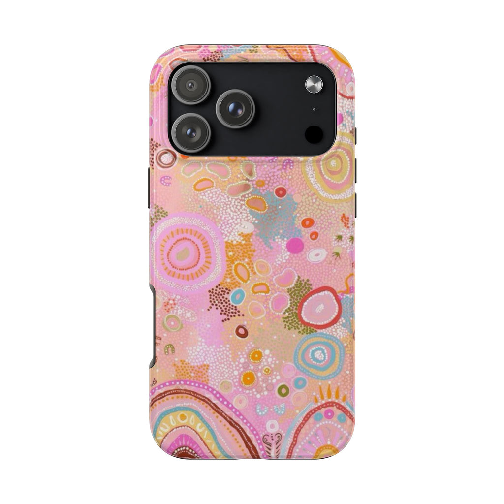 PINK WHIMSY LAGOON PHONE CASE