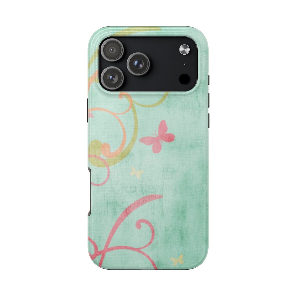 TEAL MINI BUTTERFLY PHONE CASE