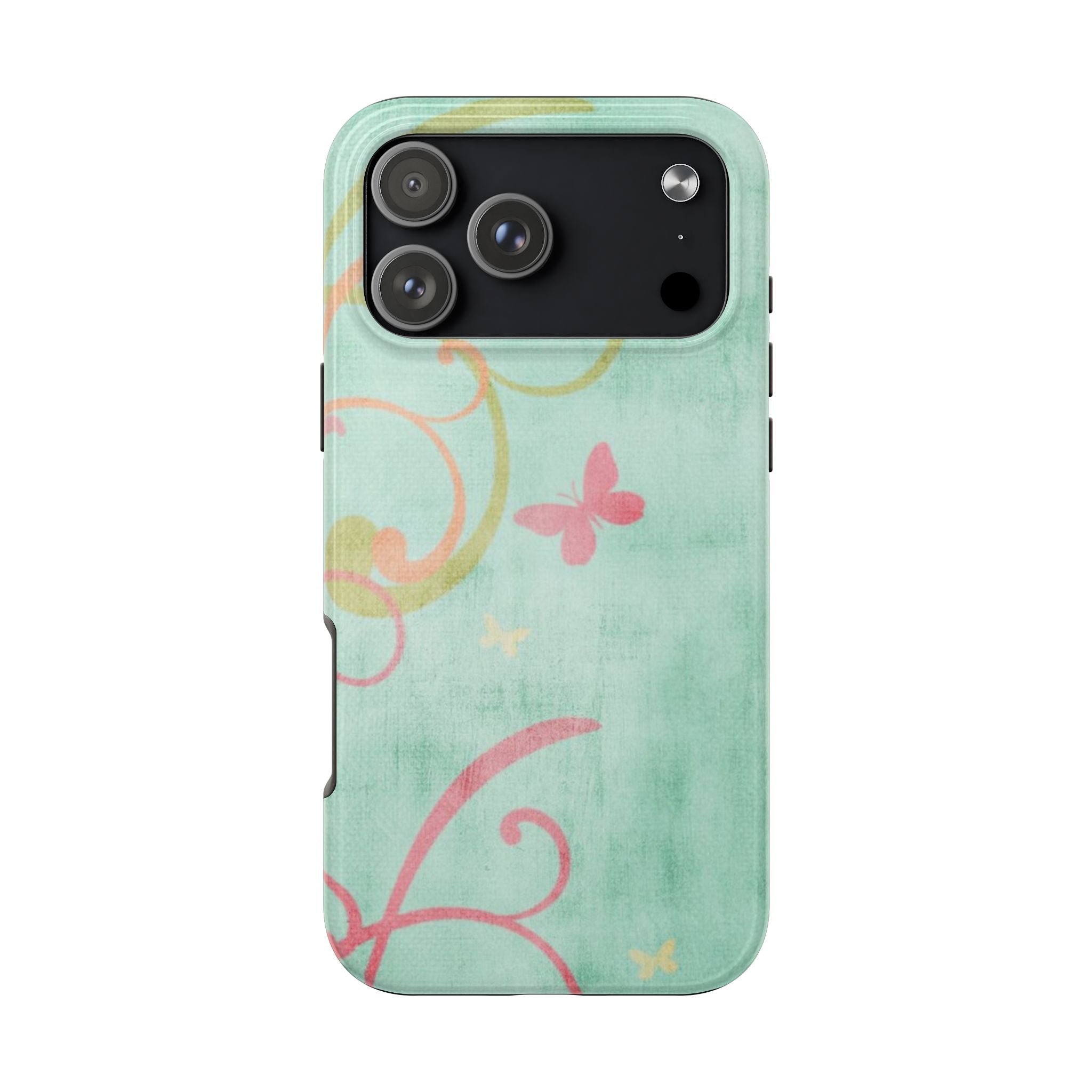 TEAL MINI BUTTERFLY PHONE CASE