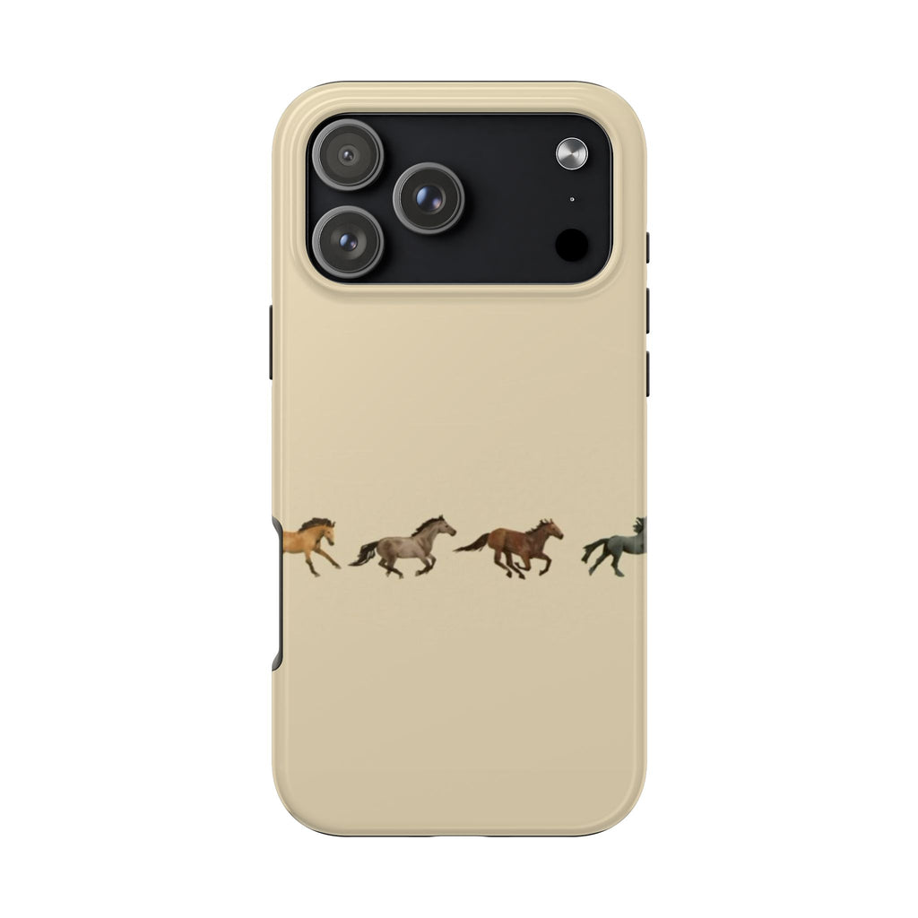 BEIGE MINIMALIST WESTERN HORSES PHONE CASE
