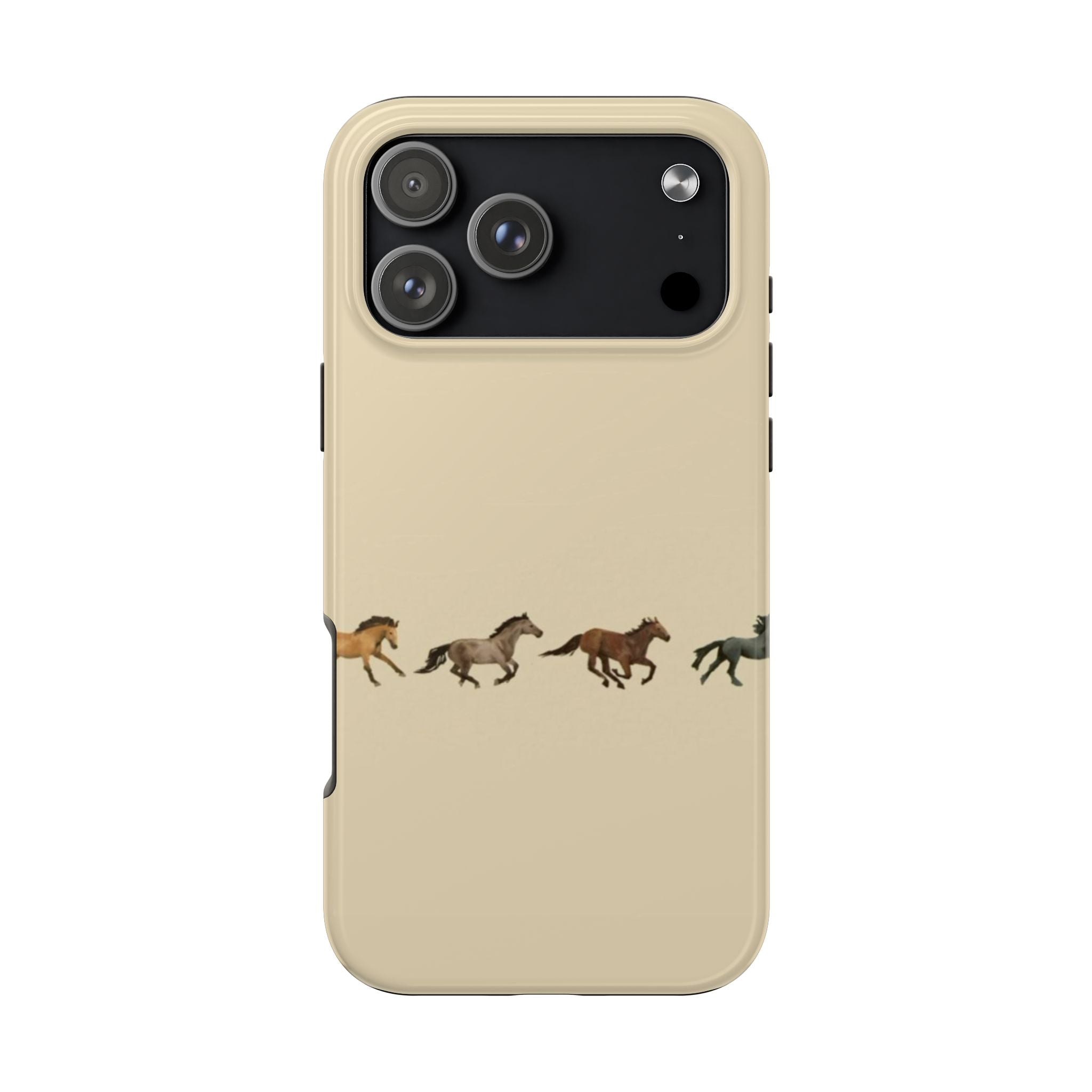 BEIGE MINIMALIST WESTERN HORSES PHONE CASE