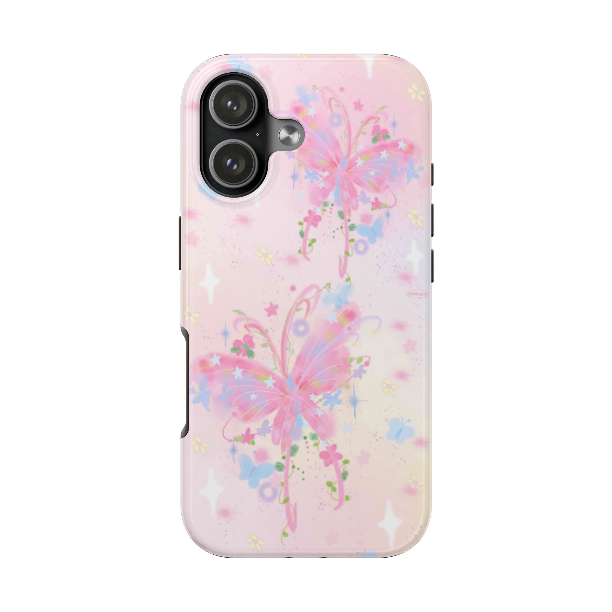 PINK SECRET GARDEN ETHEREAL BUTTERFLIES PHONE CASE