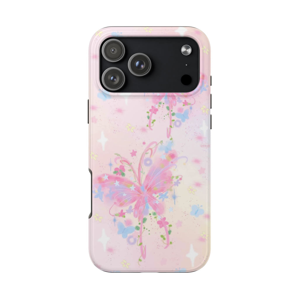PINK SECRET GARDEN ETHEREAL BUTTERFLIES PHONE CASE