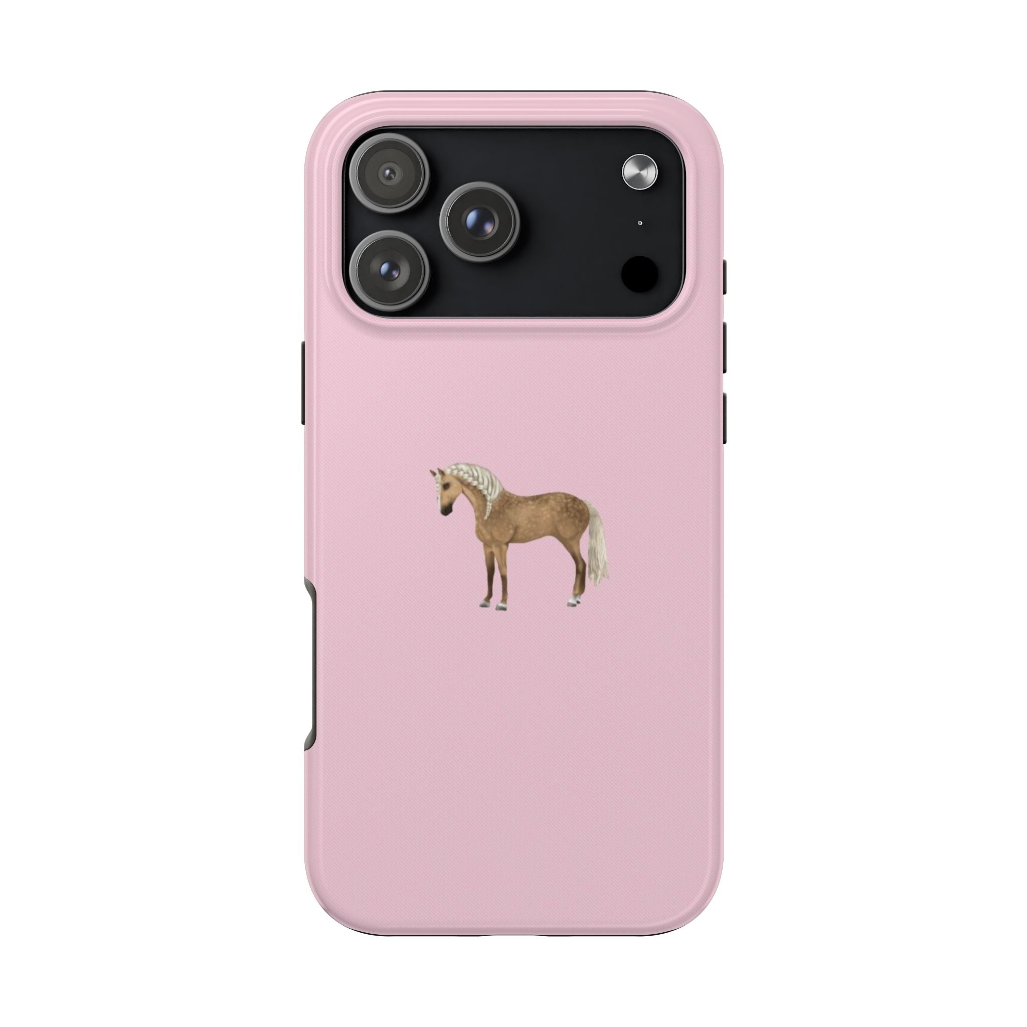 PINK BLONDE HORSE PHONE CASE