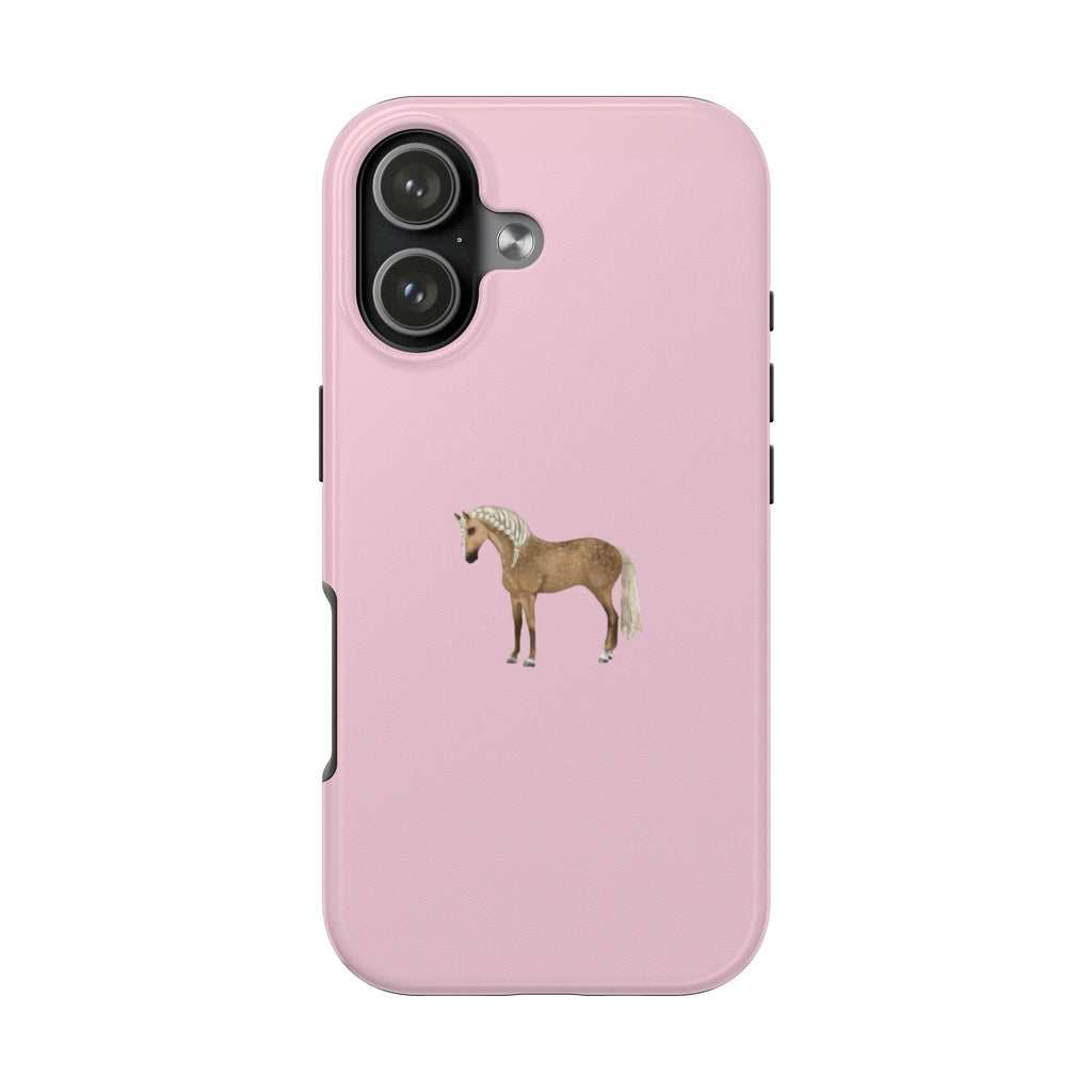 PINK BLONDE HORSE PHONE CASE