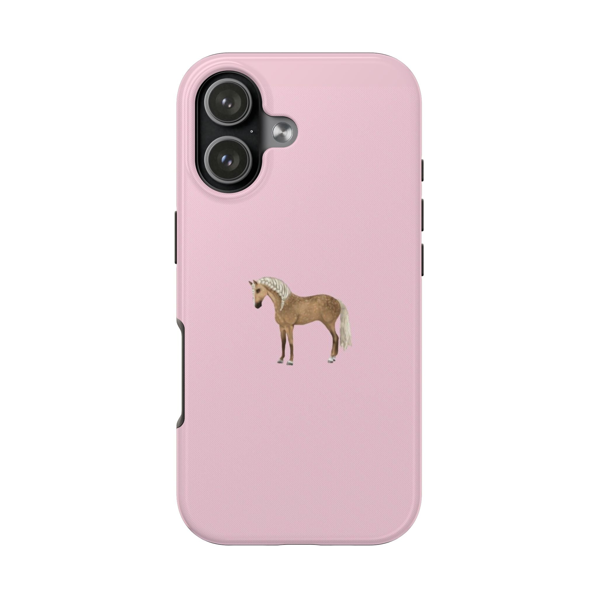 PINK BLONDE HORSE PHONE CASE