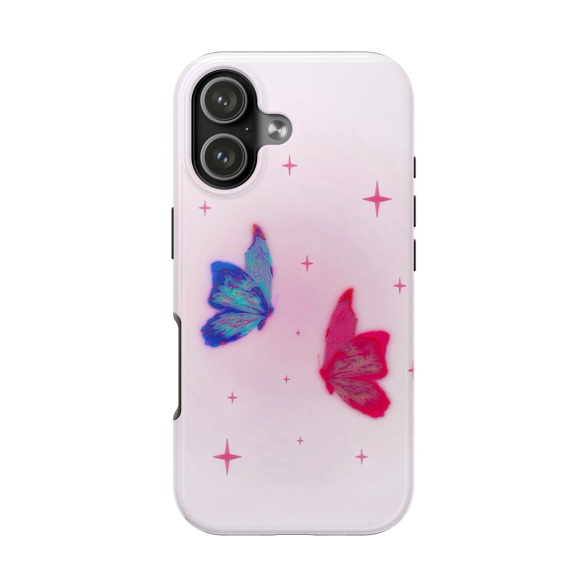 PINK & BLUE BUTTERFLY STARS PHONE CASE