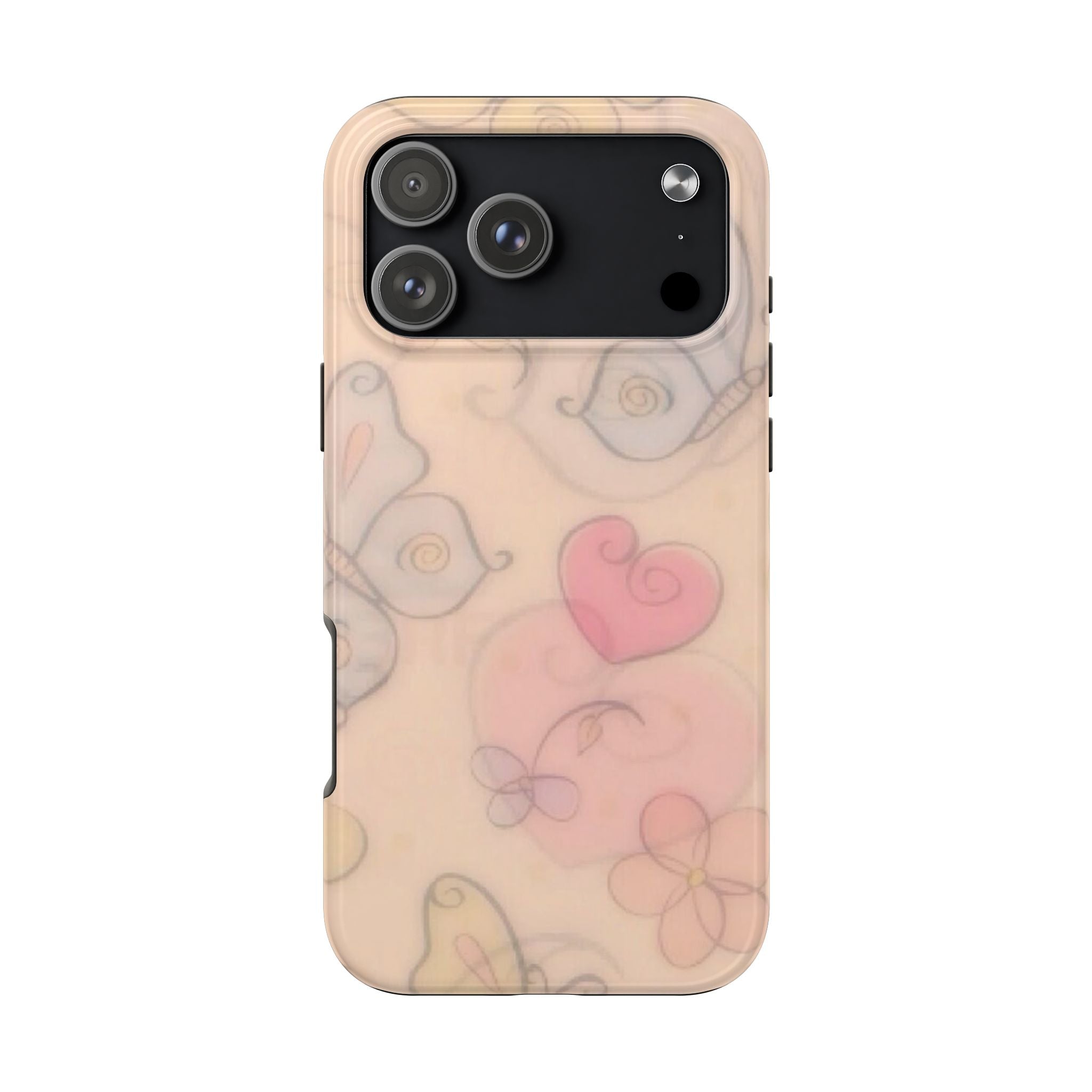 VINTAGE ORANGE BUTTERFLY GARDEN PHONE CASE