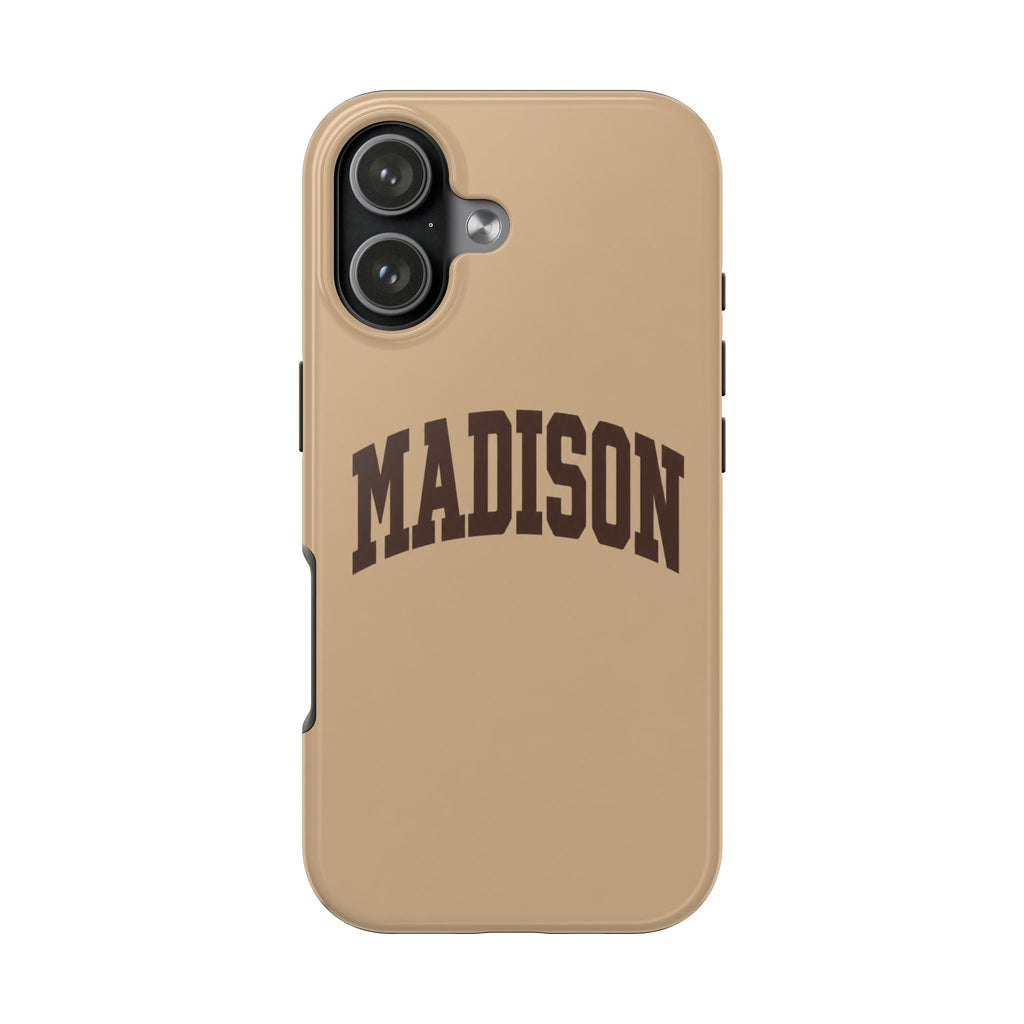 PERSONALIZED NAME CUSTOM BROWN VARSITY PHONE CASE