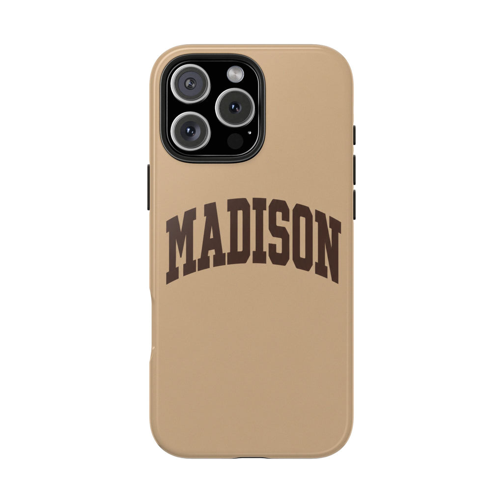 PERSONALIZED NAME CUSTOM BROWN VARSITY PHONE CASE