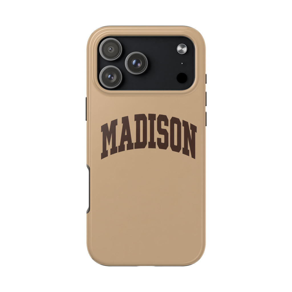 PERSONALIZED NAME CUSTOM BROWN VARSITY PHONE CASE