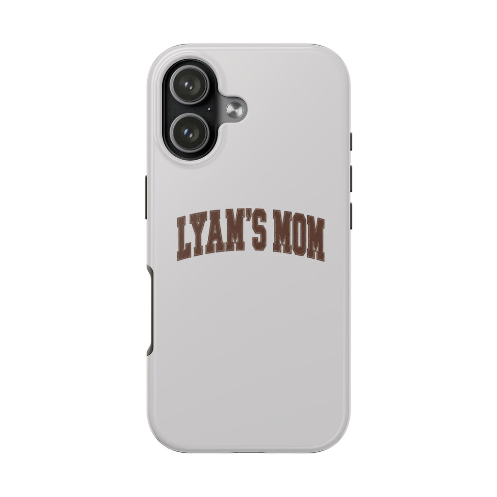 PERSONALIZED NAME CUSTOM GRAY BROWN VARSITY PHONE CASE
