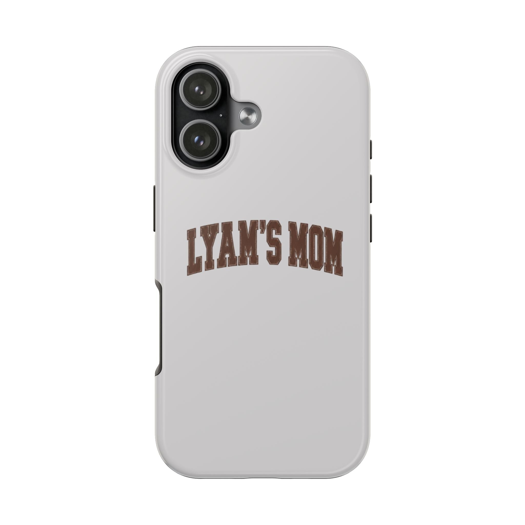 PERSONALIZED NAME CUSTOM GRAY BROWN VARSITY PHONE CASE