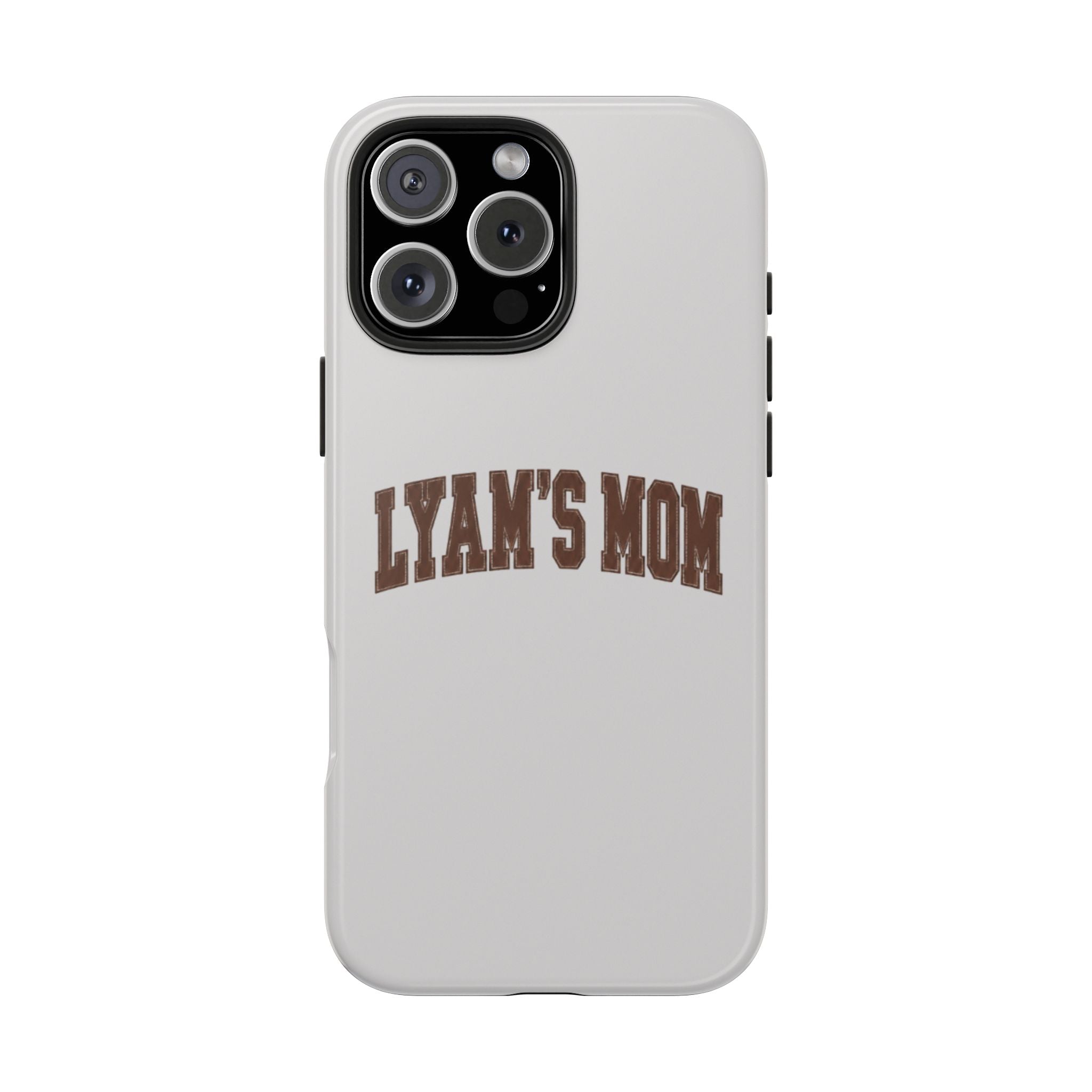 PERSONALIZED NAME CUSTOM GRAY BROWN VARSITY PHONE CASE