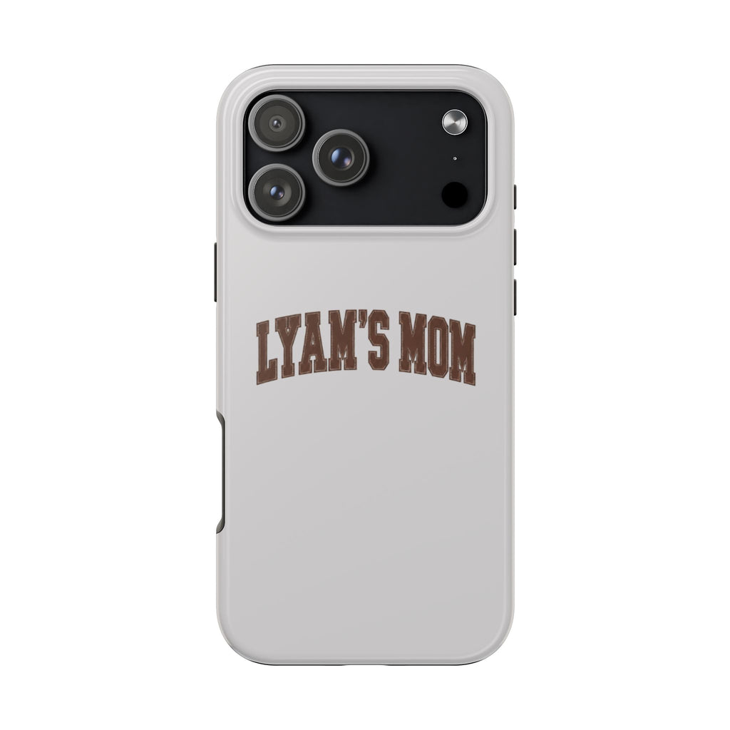 PERSONALIZED NAME CUSTOM GRAY BROWN VARSITY PHONE CASE