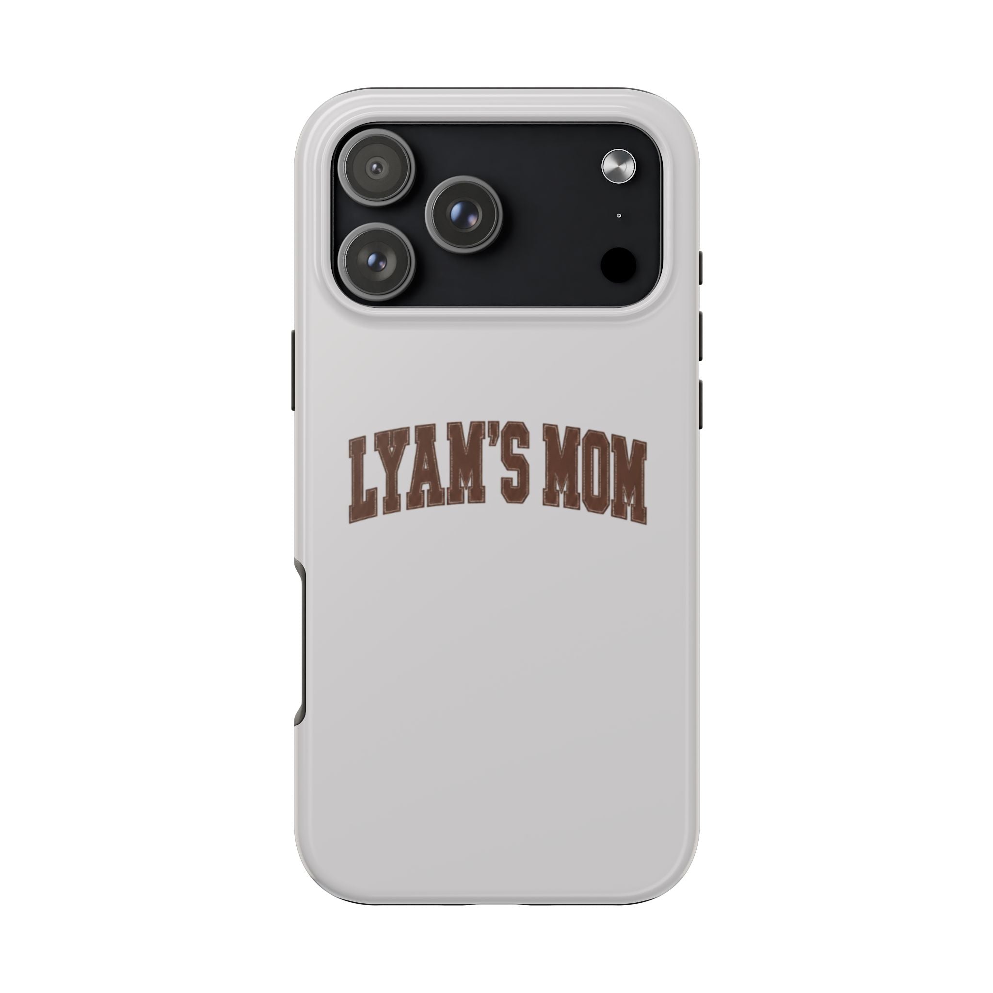PERSONALIZED NAME CUSTOM GRAY BROWN VARSITY PHONE CASE