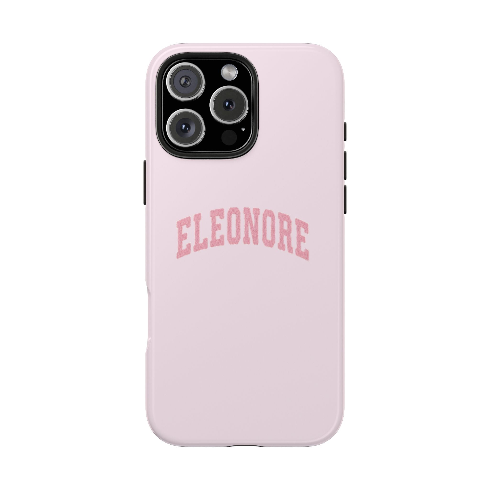 PERSONALIZED NAME CUSTOM PINK ON PINK VARSITY PHONE CASE