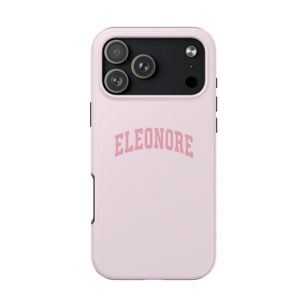 PERSONALIZED NAME CUSTOM PINK ON PINK VARSITY PHONE CASE